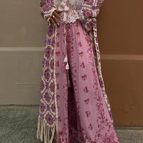 Sold Out Final Sale Spell Rebel Spirit Wide Leg Pant In Zinnia - Picture 2 of 15